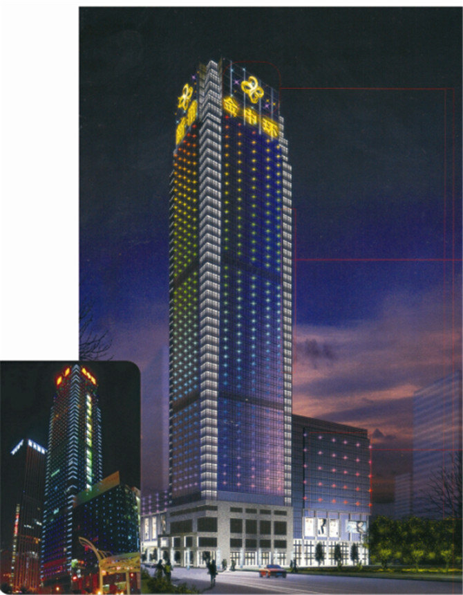 深圳金中环商务大厦楼宇亮化